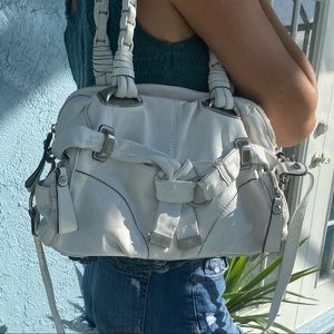 COPY - White b. makowsky leather slouchy handb…